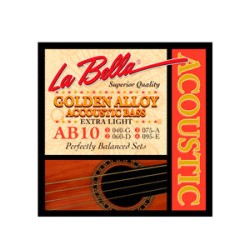 La Bella Encordadura Para Bajo Acústico Extra Light AB10