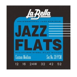 La Bella Encordadura para Guitarra Eléctrica 20PCM Acero 0.012-0.052 Custom Medium