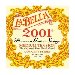 La Bella Encordadura Para Guitarra Flamenco Nylon (Tensión Media) 2001FLAM 2001