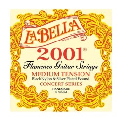 La Bella Encordadura Para Guitarra Flamenco Nylon (Tensión Media) 2001FLAM 2001