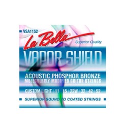 La Bella Encordadura Para Guitarra Acústica Bronce Fosforado 0.011-0.052 VSA1152 Vapor Shield