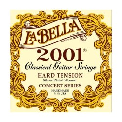 La Bella Encordadura Para Guitarra Clásica (Tensión Dura) 2001HARD 2001