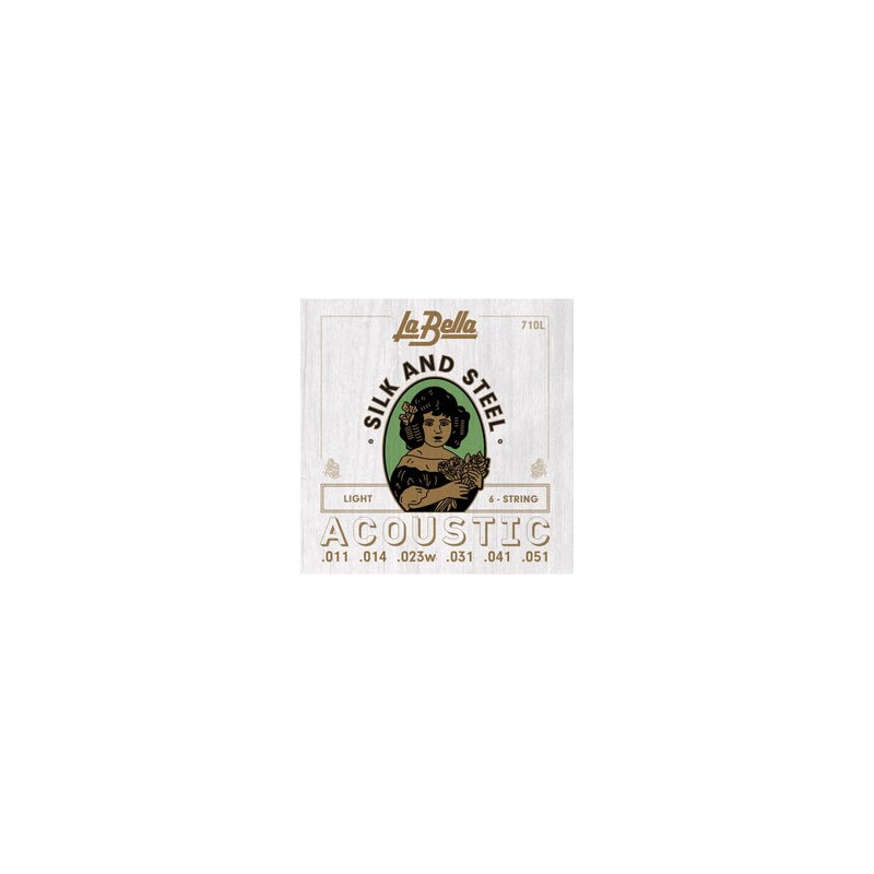 La Bella Encordadura Para Guitarra Acústica 0.011 - 0.051 710L