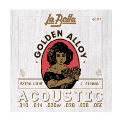 La Bella Encordadura Para Guitarra Acústica 0.010-0.050 40PT