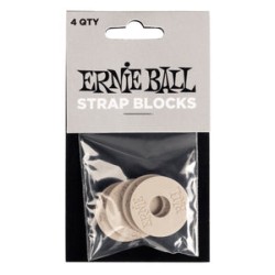 Ernie Ball Seguros para Tahalí 5625, Plástico Gris (4 pzas)