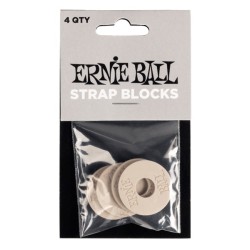 Ernie Ball Seguros para Tahalí 5625, Plástico Gris (4 pzas)