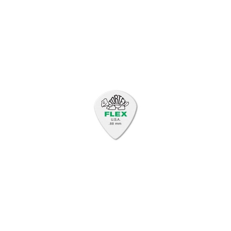 Dunlop Púas Tortex Flex Jazz III XL 466B.88 (36) .88mm, Blanco con 10 piezas