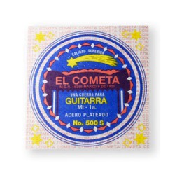 El Cometa Cuerda 500S(12) para Guitarra Acústica, 1ra, Acero Sin Borla