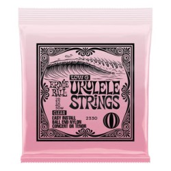 Ernie Ball Encordadura "Ukulele Ball End" 2330, Concierto/Tenor, Nylon Transparente