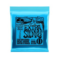 Ernie Ball Encordaduras "Extra Slinky - 3 Pack" 3225, Guitarra Eléctrica, Nickel Wound 8-38