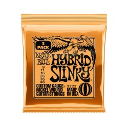 Ernie Ball Encordaduras "Hybrid Slinky - 3 Pack" 3222, Guitarra Eléctrica, Nickel Wound 9-46