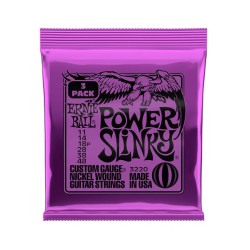 Ernie Ball Encordaduras "Power Slinky - 3 Pack" 3220, Guitarra Eléctrica, Nickel Wound 11-48