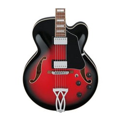 Ibanez Guitarra Eléctrica Rojo Sombreado Transparente AF75-TRS, Serie Artcore