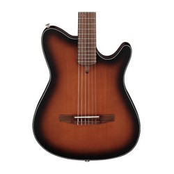 Ibanez Guitarra Electroacústica Café Sombreado Negro Mate FRH10N-BSF, Serie FRH