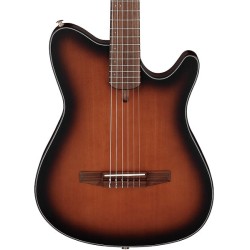 Ibanez Guitarra Electroacústica Café Sombreado Negro Mate FRH10N-BSF, Serie FRH
