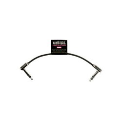 Ernie Ball Cable Estéreo Flat Ribbon 6408 Negro 0.1524 Mts. Angulado/Angulado, 1pza