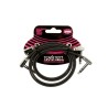 Ernie Ball Cables Estéreo Flat Ribbon 6406 Negro 0.6096 Mts. Angulado/Angulado, 2 Piezas