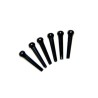 Jimmy Wess Botones GBP-P para Puente de Guitarra Acústica Plástico Negro/Blanco con 6 pzas