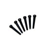 Jimmy Wess Botones GBP-P para Puente de Guitarra Acústica Plástico Negro/Blanco con 6 pzas