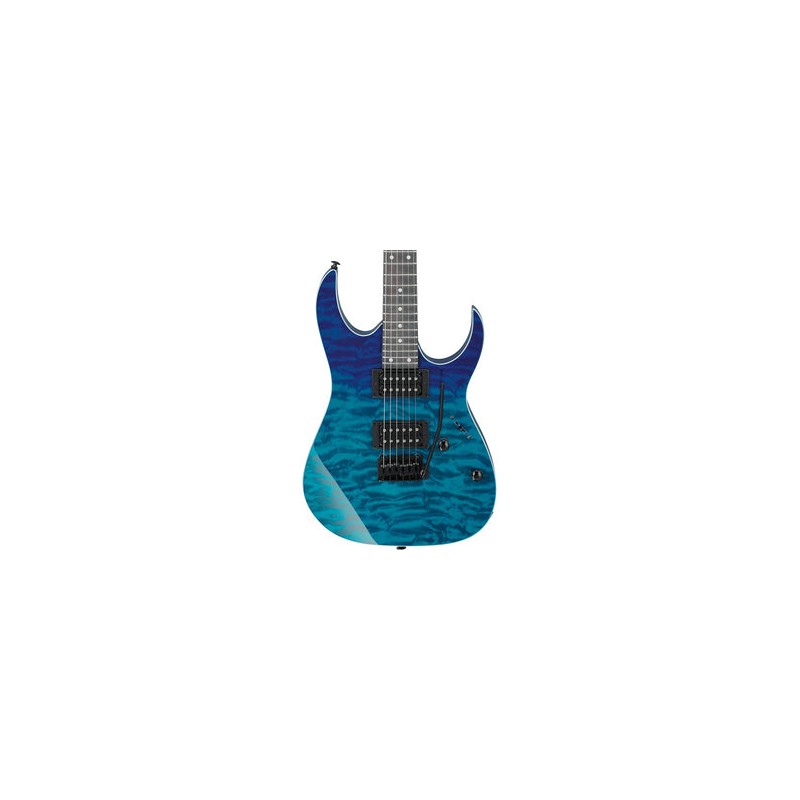 Ibanez Guitarra Eléctrica Azul Degradado Transparente GRG120QASP-BGD, Serie Gio