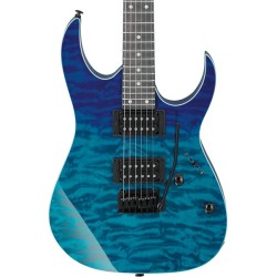 Ibanez Guitarra Eléctrica Azul Degradado Transparente GRG120QASP-BGD, Serie Gio