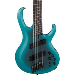 “Exclusiva en Veerkamp Online” Ibanez Bajo Eléctrico 5 Cuerdas BTB605MS-CEM Azul Sombreado con Estuche, Serie BTB Bass Workshop