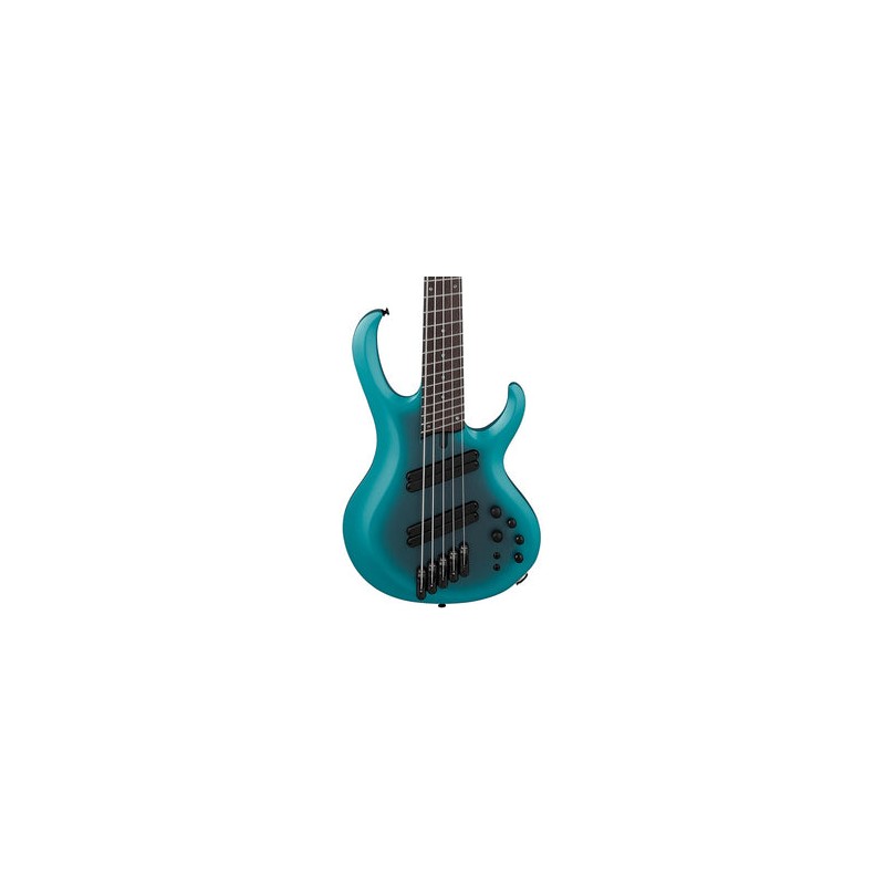 “Exclusiva en Veerkamp Online” Ibanez Bajo Eléctrico 5 Cuerdas BTB605MS-CEM Azul Sombreado con Estuche, Serie BTB Bass Workshop