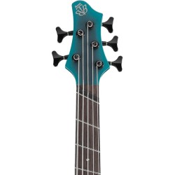 “Exclusiva en Veerkamp Online” Ibanez Bajo Eléctrico 5 Cuerdas BTB605MS-CEM Azul Sombreado con Estuche, Serie BTB Bass Workshop