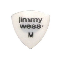 Jimmy Wess Púas Forma Escudo Medium con Lija JW-TR-M(50), Blanco (Paquete con 50 pzas)