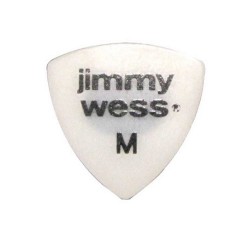 Jimmy Wess Púas Forma Escudo Medium con Lija JW-TR-M(50), Blanco (Paquete con 50 pzas)