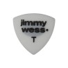 Jimmy Wess Púas Forma Escudo Thin con Lija JW-TR-T(50), Blanco (Paquete con 50 pzas)