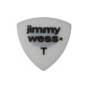 Jimmy Wess Púas Forma Escudo Thin con Lija JW-TR-T(50), Blanco (Paquete con 50 pzas)
