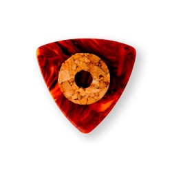 El Cometa Púas Forma Escudo Celuloide con Corcho 123-C(50), Café con 50 piezas