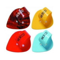 Dunlop Púas Herco para Pulgar HE112(24) Medium, Varios Colores con 10 piezas