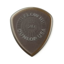Dunlop Púas Flow Standard 549R2.0(24) 2.00mm, Café Obscuro con 10 piezas