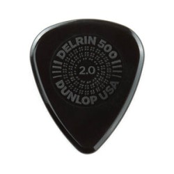 Dunlop Púas Prime-Grip Delrin 500 450B2.0 (36) 2.00mm, Negro con 10 piezas