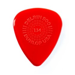 Dunlop Púas Prime-Grip Delrin 500 450B1.14 (36) 1.14mm, Rojo con 10 piezas