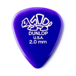 Dunlop Púas Delrin 500 41B2.0(36) 2.00mm, Purpura con 10 piezas