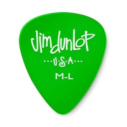 Dunlop Púas Gels Green Medium Light 486B ML(36), Verde con 10 piezas